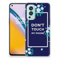 OnePlus Nord 2 5G Silicone-hoesje Flowers Blue DTMP