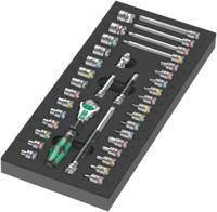 Wera 9720 Schuimrubberen inzetstuk met 8000 A Zyklop ratel 1/4" Set 1, 37-delig - 05150110001