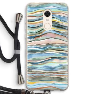 Watercolor Agate: Xiaomi Redmi 5 Transparant Hoesje met koord