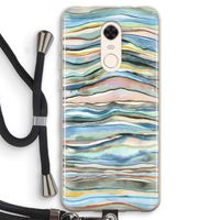 Watercolor Agate: Xiaomi Redmi 5 Transparant Hoesje met koord