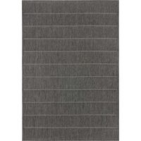 Binnen/buitenvloerkleed Ferrara - lichtgrijs ruit - 160x230 cm