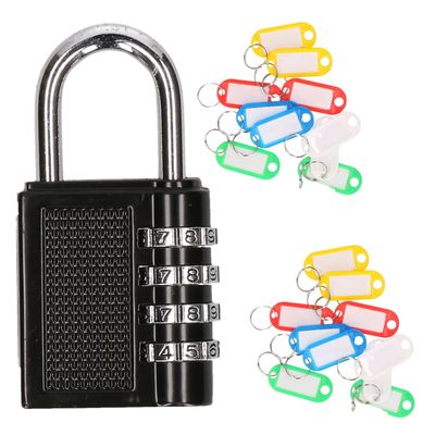 Hangslot/cijferslot met 20x stuks sleutellabels