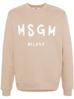 MSGM sweat en coton à logo imprimé - Tons neutres