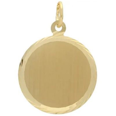 Glow 242.0132.16 Hanger Graveerplaat Rond geelgoud 16 mm