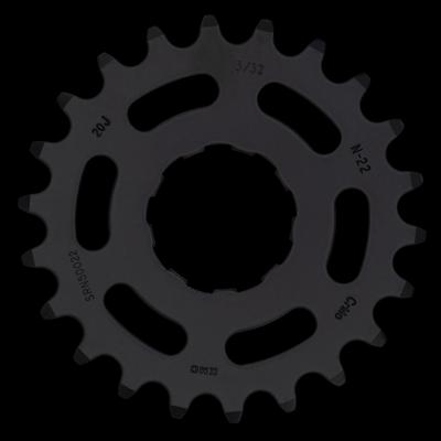 KMC tandwiel 22t zwart (chromoly)