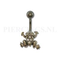 Navelpiercing sterling zilver kikker