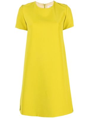 Blanca Vita robe courte évasée à col rond - Vert
