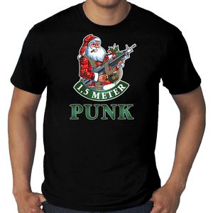 Grote maten fout Kerstshirt / outfit 1,5 meter punk zwart voor heren