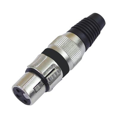 OMNITRONIC XLR socket 3-pin bk 10x