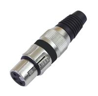 OMNITRONIC XLR socket 3-pin bk 10x