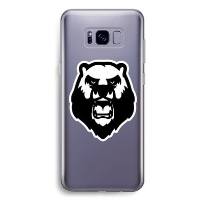 Angry Bear (white): Samsung Galaxy S8 Plus Transparant Hoesje
