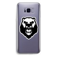 Angry Bear (white): Samsung Galaxy S8 Plus Transparant Hoesje