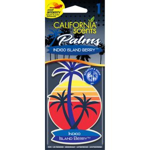 California Scents Palm Tree Luchtverfrisser Indigo Island Berry 1 stuk CDPALMINDI