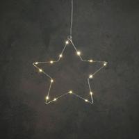 LED Ster 34 cm 15 LEDs Warm Wit Licht Zilver