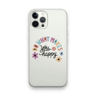 Happy days: iPhone 12 Pro Max Transparant Hoesje