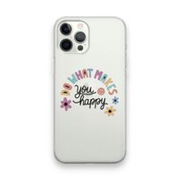 Happy days: iPhone 12 Pro Max Transparant Hoesje