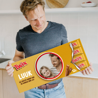 Mega Twix reep met naam en foto bedrukken