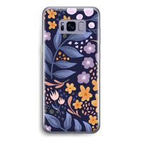 Flowers with blue leaves: Samsung Galaxy S8 Transparant Hoesje