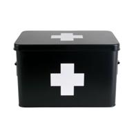 Medicijn Metalen Opbergdoos Groot - Zwart