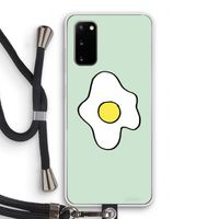 Spiegelei: Samsung Galaxy S20 Transparant Hoesje met koord