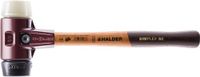 Halder Kunststofhamer | lengte 490 mm hoofd-d. 80 mm | middelhard/hard hout | rubber zwart/nylon wit | 1 stuk - 3028.080 - 3028.080