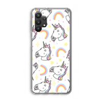 Rainbow Unicorn: Samsung Galaxy A32 5G Transparant Hoesje