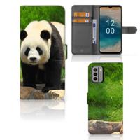 Nokia G22 | Telefoonhoesje | Met pasjeshouder | Panda