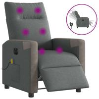 Massagestoel elektrisch verstelbaar stof donkergrijs