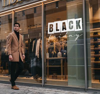 Balck friday sticker etalage uitverkoop