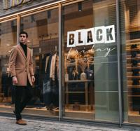 Balck friday sticker etalage uitverkoop