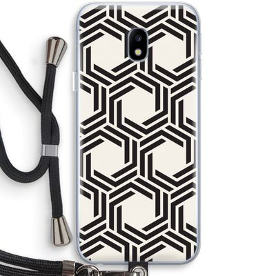 Geometrisch patroon: Samsung Galaxy J3 (2017) Transparant Hoesje met koord