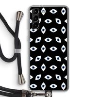Eyes pattern: Samsung Galaxy S21 Plus Transparant Hoesje met koord