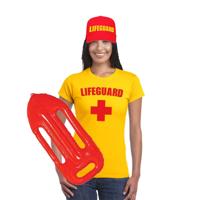 Lifeguard / strandwacht verkleed set dames - 3-delig - maat L - Carnaval verkleedaccessoires