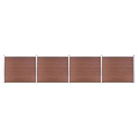 Schuttingpanelenset 699x146 cm HKC bruin