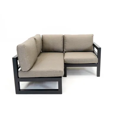 Grosso 2-zits bank L + hoek antraciet