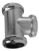 Unimatch buisverbinder T-stuk voor vloerbuis 32 mm chroom