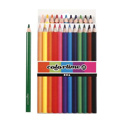 Creativ Company Driehoekige jumbo kleurpotloden - basiskleuren, 12st.