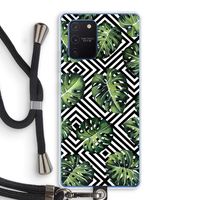 Geometrische jungle: Samsung Galaxy Note 10 Lite Transparant Hoesje met koord