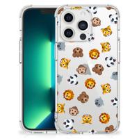 Doorzichtige Silicone Hoesje voor iPhone 13 Pro Max Dieren Emojis