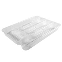Hega Hagor bestekbak - bestekhouders - 5-vaks - parel wit - 34 x 25 x 4 cm - Keuken