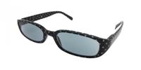 HIP Zonneleesbril zwart/wit stippen - +1.5
