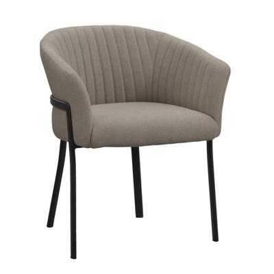 Leen Bakker - Eetkamerstoel Luigi - Zand - Stof - Beige - 60x63x73 Cm