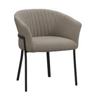 Leen Bakker - Eetkamerstoel Luigi - Zand - Stof - Beige - 60x63x73 Cm