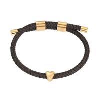 iXXXi Armband Cosy Heart Bruin | Goud