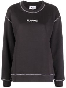 GANNI t-shirt à logo imprimé - Gris