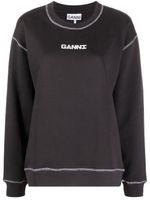 GANNI t-shirt à logo imprimé - Gris
