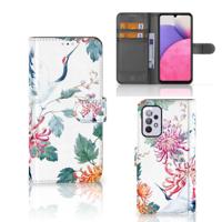 Samsung Galaxy A33 5G | Telefoonhoesje | Met pasjeshouder | Bird Flowers