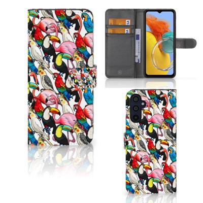 Samsung Galaxy M14 | Telefoonhoesje | Met pasjeshouder | Birds