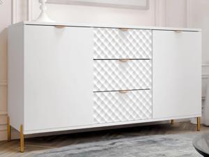 Dressoir LEMIRUS 2 deuren 3 lades wit