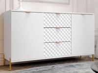 Dressoir LEMIRUS 2 deuren 3 lades wit